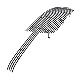 APS Compatible with Chevy Silverado 2500 3500 2005-2006 Full Face Main Upper Stainless Steel Black Horizontal Billet Grille Insert C86818J