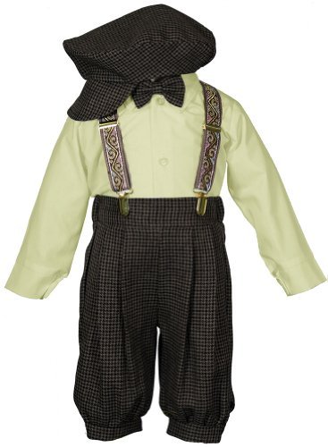 Shannon Kids Boys' Toddler Knicker Set With Suspenders And Hat - Vintage Weave