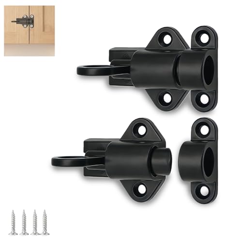 Ztolbriy Loquet à Ressort Automatique - Lot de 2 en Métal, pour Trappe, Portail, Armoire, Porte de Jardin et Clôture d'Animal