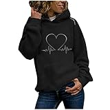 ❤ 【Características】: Jersey mujer, top mujer estampado de sudadera mujer,manga larga, holgada, blusas de talla grande, Jersey mujer oculta tu vientre, te hace ver delgada.
