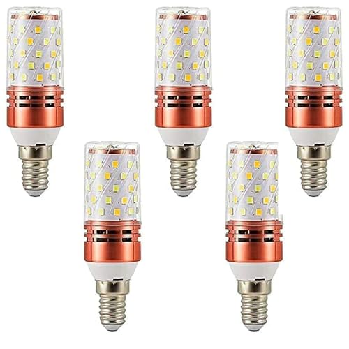 Image of LED Colour Changing E14 Bulb, 12W Multi-Coloured, Warm White /Cool White /Natural White, High Brightness LED Light for Home, Pack of 5
