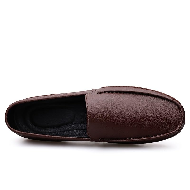 Men's Loafers Shoes Leather Driving Style Loafer Solid Color Anti-Slip Lightweight Slip Resistant Party Slip-ons4