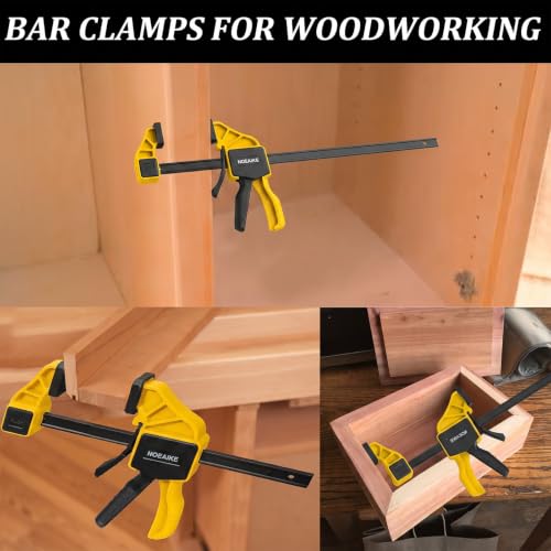 Image of 6-Pack Wood Clamps 4Pcs 12in & 2Pcs 6in for Woodworking