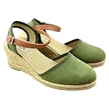 KOKI'S - Zapatillas de Esparto con cuña 682498 Sintético Mujer Color: Kaki Talla: 38