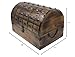 Nautical Cove Handmade Pirate Treasure Chest for Kids Prizes & Classroom with Lock and Skeleton Keys – Lockable Wooden Storage Chest Box, Pirate Decor, Decorative Wooden Box - X-Large 16x11x10.5