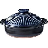 銀峯陶器 菊花 土鍋 萬古焼 (7号 / 瑠璃 / 2人用) 『テーブルを華やかに彩る次世代土鍋』おしゃれ 直火