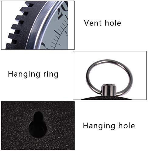 Indoor Outdoor Thermometer Wireless - Weather Dial Hygrometer Thermometer, No Battery Required Hanging Hygrometer For Wall, Table, Car, Greenhouse Or Decorative, Round 4" In Diameter #TOP3