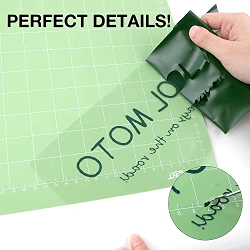 Image of HTVRONT HTV Vinyl Rolls Heat Transfer Vinyl - 12 inch x 8ft Dark Green HTV Vinyl for Shirts, Iron on Vinyl for All Cutting Machine - Easy to Cut & Weed for Heat Transfer Design (Dark Green)