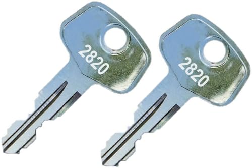 2 Sears 2820 Replacement Keys - Roof Racks, Rails, Cargo Box, Carriers, Crossbars, Haulers, Bags (Codes 2802-3024) Better Than OEM! Now Thule Owned