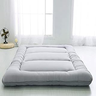 Japanese Floor Mattress Futon Mattress, Thicken Tatami Mat Sleeping Pad Foldable Roll Up