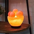 NatureBoost Himalayan Pink Salt Bowl with Balls Salt lamp Comes with dimmer Switch and Extra Bulb (6 inches, 8 lbs) - Unique Gift idea