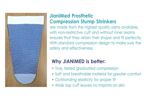 Image of Prosthetic Stump Shrinkers-Above Knee, 35cm, Compression, 20-30, Amputee Socks, Space Dyed, Taiwan Excellence L