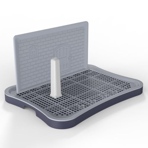 Image of Pee Pad Holder, Indoor Potty Tray for Puppy and Small Size Dog with Pee Wall, Non-Skid Feet, 20 * 15.4 * 1.4 inch (Medium)