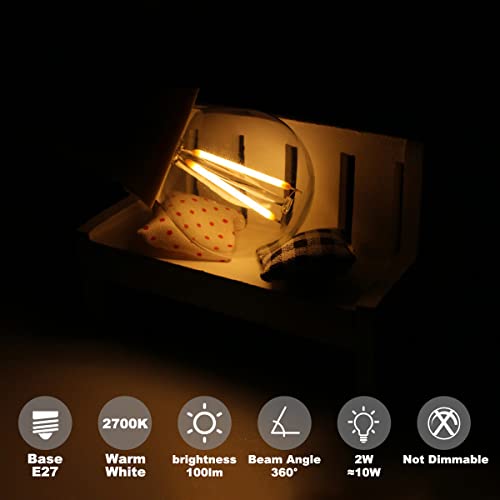 Ampoule LED 2W E27 ambrée pour remplacer les lampes 10W sans éblouir les yeux