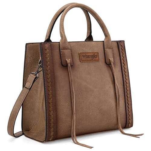 Image of Wrangler Tote Bag for Women Western Cowhide Purse and Wallet Set