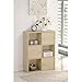 Furinno Pasir 3 Tier Shelf with 3 Door/Round Handle, Steam Beech