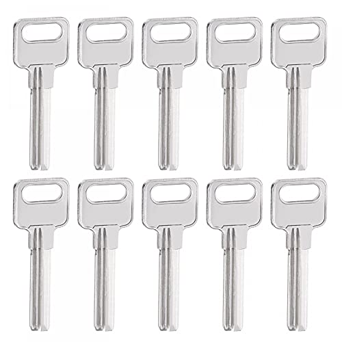 Image of sourcing map Key Blank, 35mm Length 2 Slot Brass New Uncut Replacement Tool 10 Pcs