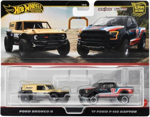 Ford Bronco R y F-150 Raptor 2-Pack Hot Wheels 1/64 miniatura 6