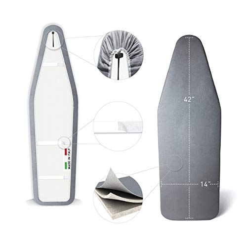 TIVIT Ironing Board Cover 14 x 42 Pro Grip Pad Covers w/3 Fastener