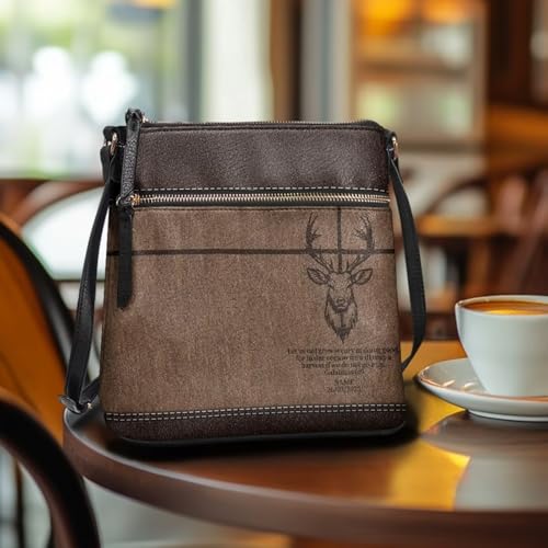 Image of Leather Purses for Women, Leather Hobo Bags for Women Travel Sling Purse Triple Zippered Pockets Shoulder Bag