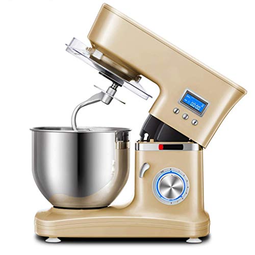 Kneter Kneter Intelligentes Timing Küchenmaschine 5,5 qt Edelstahlschale 8-Gang-Einstellung Pourer Shield Schneebesen Teighaken Außergewöhnlich Glatte