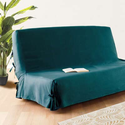 KGS Housse de Clic Clac Unie et à Nouettes – 100% Coton - 140x200cm – Canard