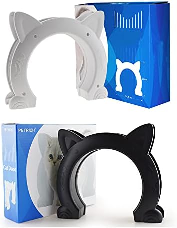 Miniatura 8 de Puerta interior para gatos, puertas de mascotas para gatos, agujero en forma de gatito, paso, puerta de gato, se adapta a la puerta interior, oculta