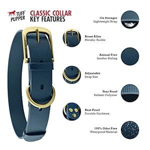 Tuff-Pupper-Classic-Heavy-Duty-Dog-Collar-10x-Stronger-Than-Leather-100-Waterproof-Odor-Proof-Dog-Collar-Tough-Rust-Proof-All-Metal-Hardware-Small-12-15-Neck - Cucciolini Doodles   Tuff-Pupper-Classic-Heavy-Duty-Dog-Collar-10x-Stronger-Than-Leather-100-Waterproof-Odor-Proof-Dog-Collar-Tough-Rust-Proof-All-Metal-Hardware-Small-12-15-Neck