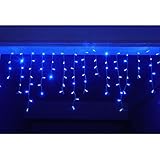 LightsGo Waterproof Blue Icicle Christmas Fairy Lights 120 Lights 4 Metres Wide Plus Long Lead Cable - Safe Voltage (120 Lights 4M) - Image 3