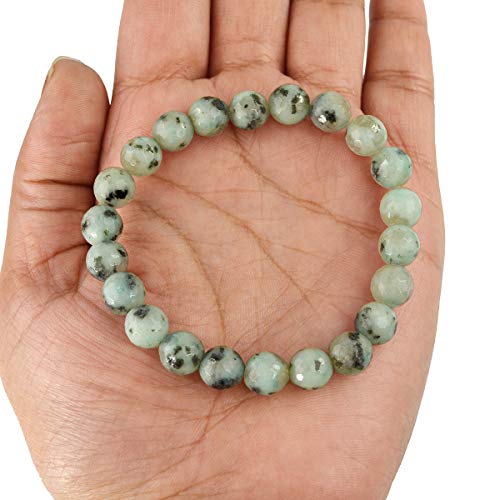 Image of Reiki Crystal Products Natural Crystal Stone 8 mm Faceted Diamond Cut Beads Bracelet for Men & Women | Reiki Charged Gemstone Bracelet | Multiple Stone Variants Available