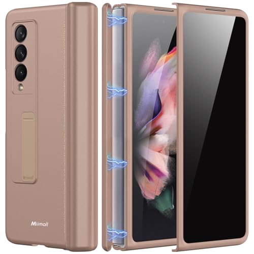 Cover Samsung Galaxy Z Fold 3 en PC rigide doré avec protection intégrale élégante