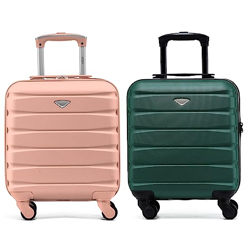 Flight Knight Set of 2 Lightweight 4 Wheel ABS Hard Case Suitcases Cabin Carry On Hand Luggage Approved for Over 60 Airlines Including easyJet, Jet2 & Maximum Size for Ryanair (Priority) 55x40x20cm