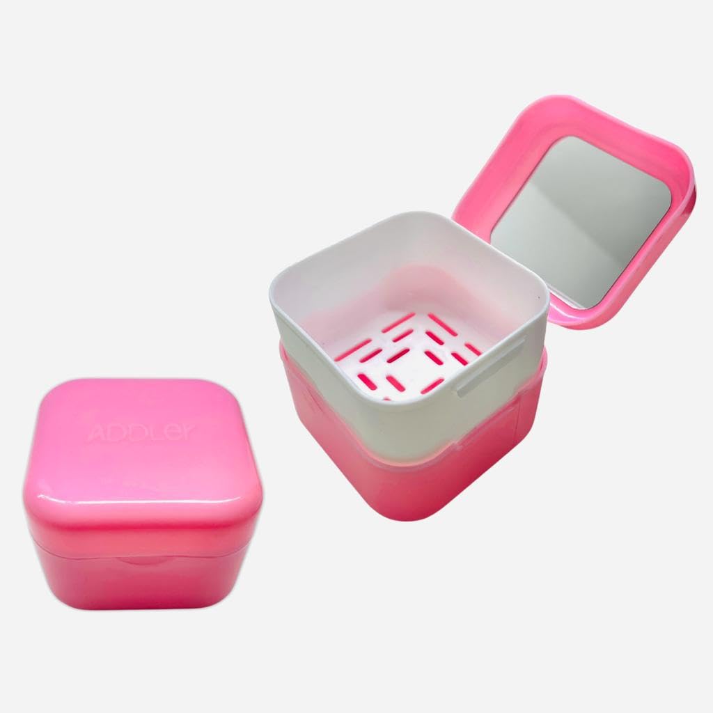 ADDLER DENTAL DENTURE CARE BATH/STRAINER BASKET RETAINER CLEANING SOAK FOR NIGHT GUARD. (AUTOCLAVABLE) QTY:- 1/ ORAL CARE/DENTURE CARE-image-38