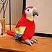HOKESS Plush Macaw Parrot Stuffed Animal, Soft Plush Bird Toy Doll Gifts for Kids, 9 Inch (Red)