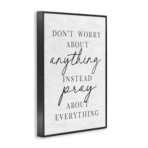 Affiche Pray Instead Of Worry encadrée 30x20 cm message inspirant - 3