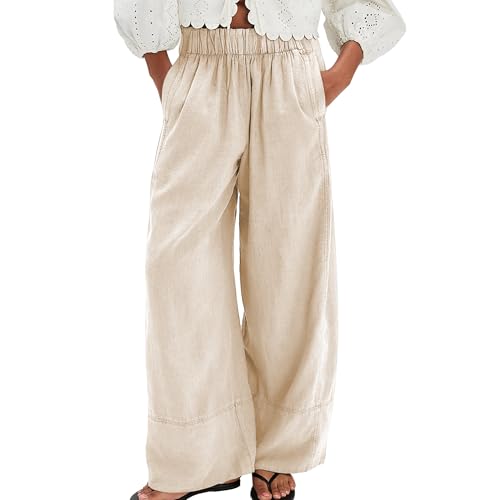 SeeLuNa Linen Pants for Women Cotton Baggy Boho Casual...
