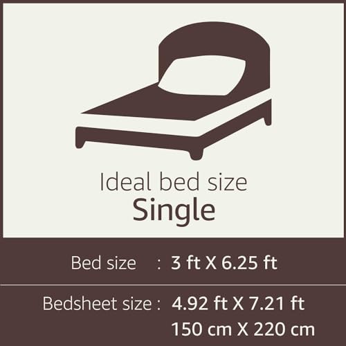 Image of IVAZA Ezyption Cotton Soft and Warm Mix N Match Bedsheet Set for Single Size Bed Soft Durable bedsheet with1 Pillow Cover Yellow White