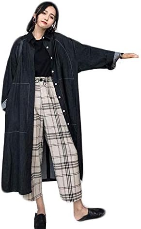 ジャンーウェ デニムコート レビューで送料無料 トレンチコート ロング丈 デニムジャケット 長袖 アウター レディース 定番 大きいサイズ カジュアル ゆったり 秋 コート デニムシャツ