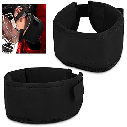 Taiyin 2 Pcs Winter Hockey Neck Guard Sports Cut Resistant Neck Guard Collar Neck Protector for Youth Adult Paintball Ice Hockey Protective Gear, Black Cover