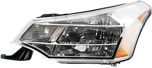 Evan-Fischer Headlight Assembly Compatible with 2008-2011 Ford Focus Halogen Driver Side