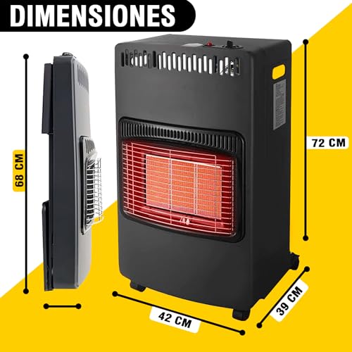 Dimensiones de la estufa de gas JUPPLIES, mostrando el tamaño en cm