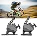 1 Pair Hydraulic Disc Brakes Set Aluminum Alloy Front Rear Line Pulling Hydraulic Disc Brake Caliper for Road Cycling(A Pair of Front and Rear Calipers Black)