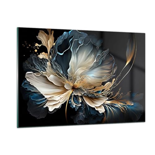 Decoracion Salon Flor Botánica Arte Deco Vidrios decorativos 120x80cm Cuadro Sobre Vidrio Moderno Cocina Cuadros Pared Impresiones Impresión en Cristal Wall Art Prints Grande XXL GAA120x80-5766