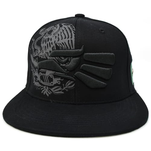Gorra Fitted Mexican Aguila M Flat Bill Algodón miniatura 1