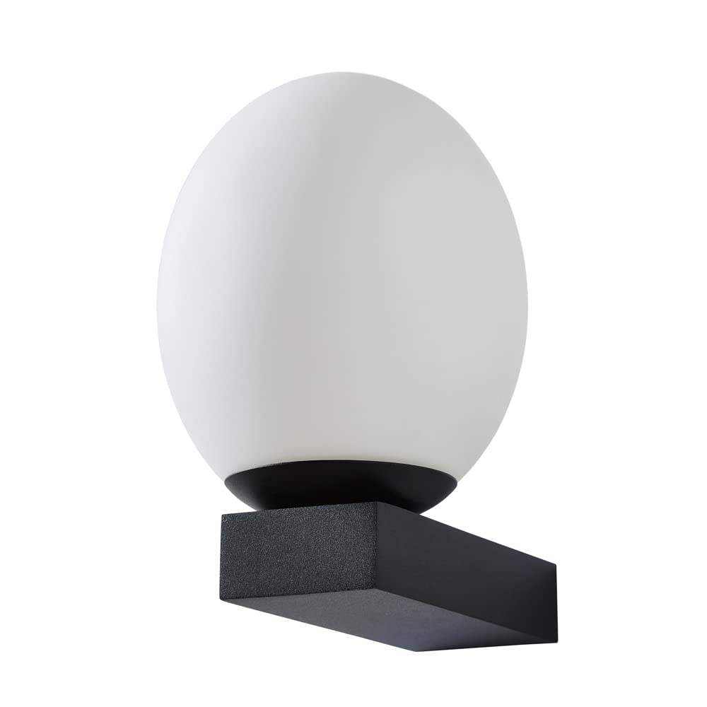 LITECRAFT OVO Bathroom Wall Light IP44 Rated 3w Integrated LED - (Matte Black)