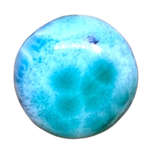 Larimar pierre naturelle taillée 16mm pour remplacer ou créer un cabochon de bague