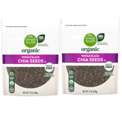 Whole Black Chia Seeds 12 oz, Pack of 2