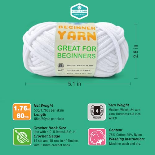 Image of 3 * 50g /1.76oz Yarn for Crocheting and Knitting, 3 * 60yds Beginner Yarn with Easy-to-See Stitches; Worsted-Weight Medium #4;Amigurumi-Friendly Crochet Kit(Coffee+Black+White)