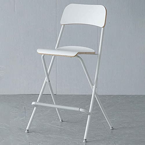 Taburetes Altos LBSI Taburetes Altos Plegables Economicos con Respaldo, Taburete de Bar Plegable y Práctico, para Cocina, Hogar, Fiesta,...