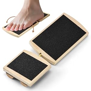 Planche d&rsquo;équilibre à Une Jambe, Entraîneur de Cheville en Bois, Balance Board Cheville, Planche d&rsquo;équilibre de Cheville pour l&rsquo;étirement de la Cheville, Correction de la Posture